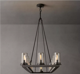 Ondra Linear Clear Glass Chandelier 72"